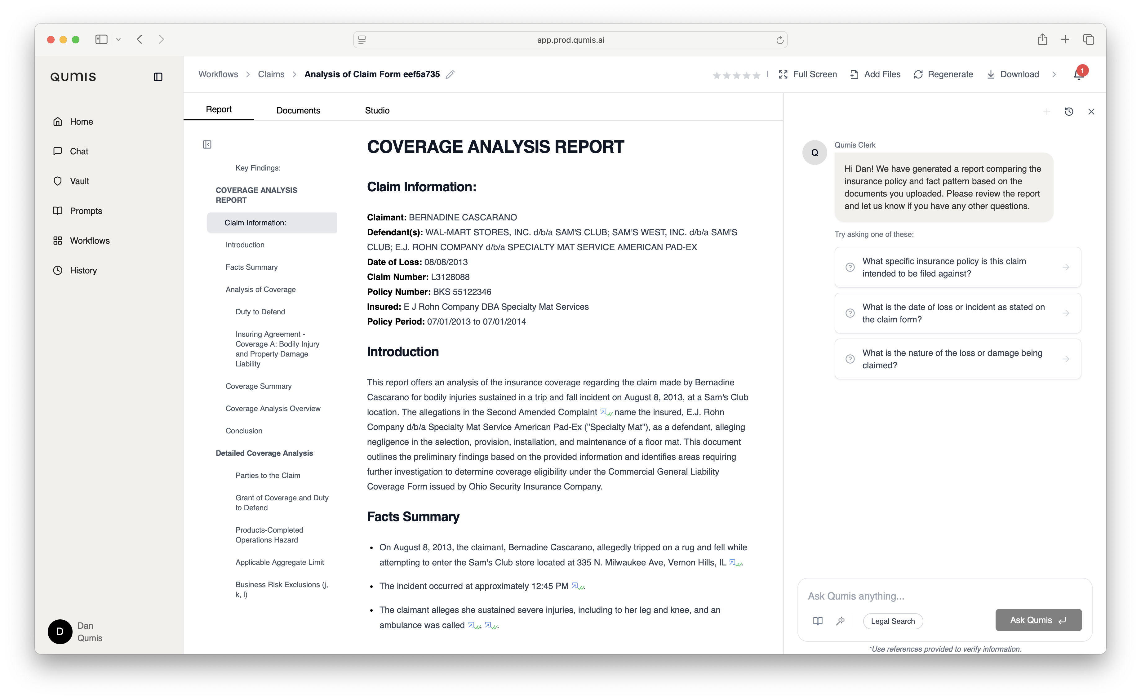 Qumis Coverage Analysis Report